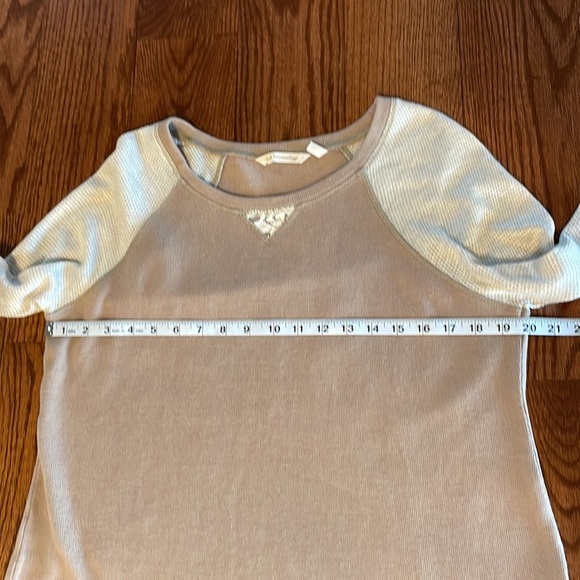 Soft Surroundings Mix media knit sweatshirt top under shirt look L/S size PL - Picture 12 of 16